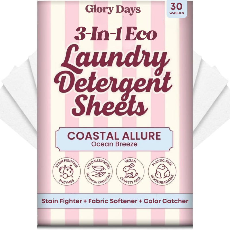 3-in-1 Laundry Detergent Sheets: Detergent, Softener and Color Catcher